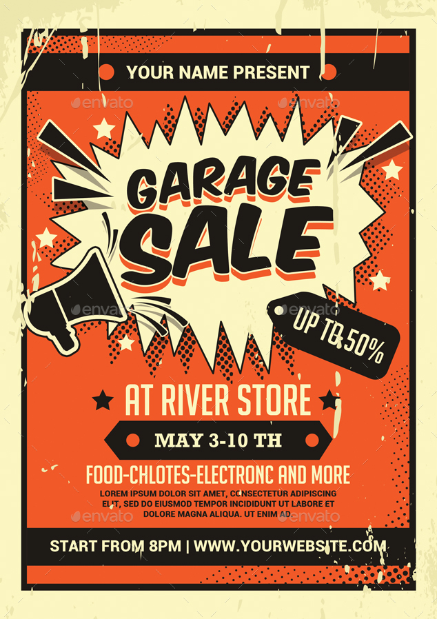 Garage Sale Flyer, Print Templates | GraphicRiver