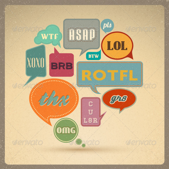 Retro Speech bubbles. - Retro Technology