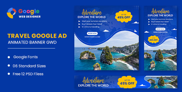 Travel Animated Banner Google Web Designer