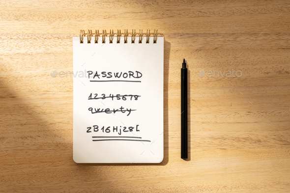 Strong and weak easy Password concept - Stock Photo - Images