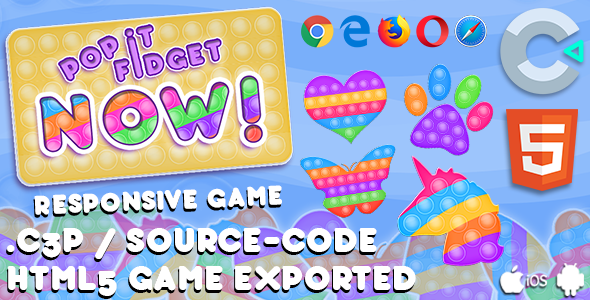 Pop It Fidget NOW HTML5 Game - With Construct 3 All Source-code