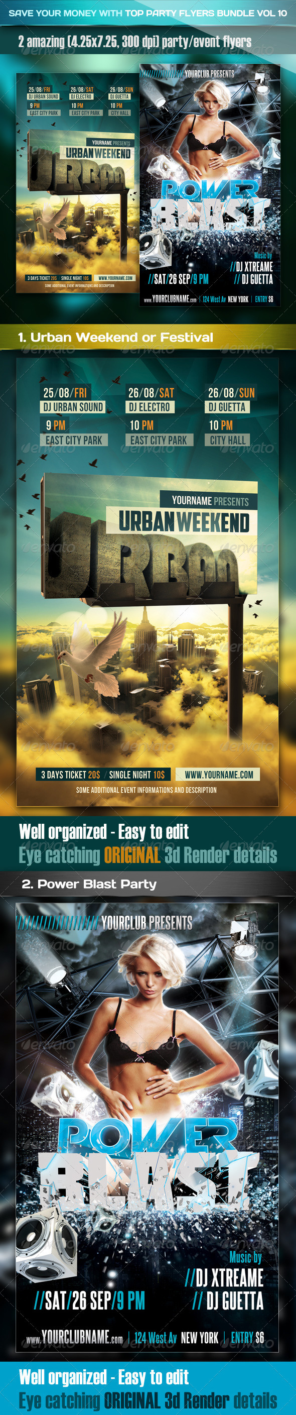 Top Party Flyer Bundle Vol10 - Clubs & Parties Events