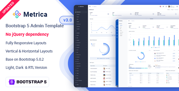 Metrica - Bootstrap - ThemeForest 23997762