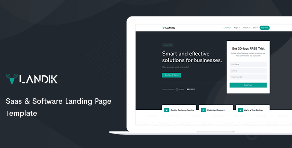 Landik - SaasSoftware - ThemeForest 33176039