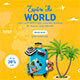 Traving World Animated Banner Google Web Designer