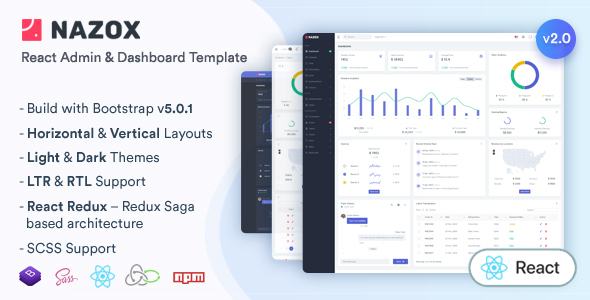 Exceptional Nazox - React Admin & Dashboard Template