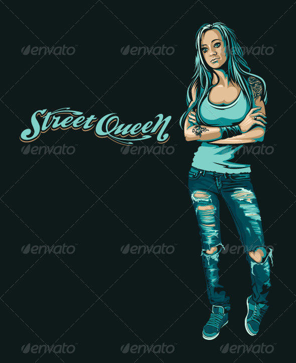 Grungy girl - People Characters