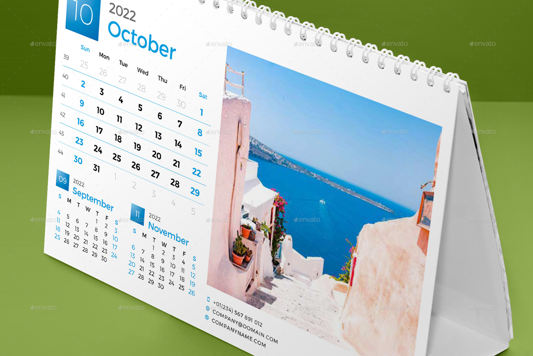 Desk Calendar 2022, Print Templates GraphicRiver