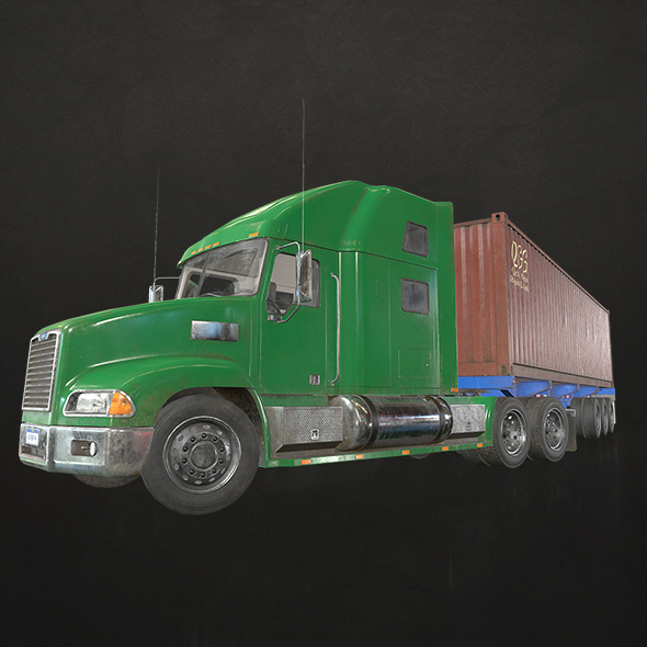 Semi Truck Container - 3Docean 33225357