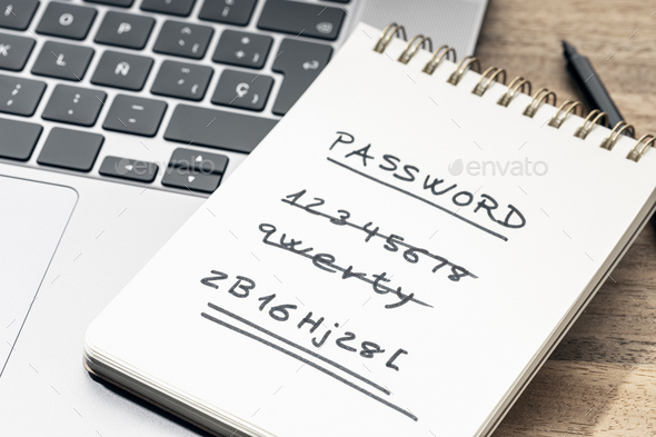 Strong and weak easy Password concept - Stock Photo - Images