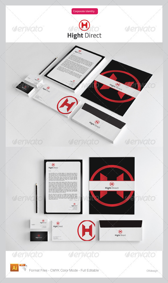 Hight Direct Corporate Identity Package - Stationery Print Templates