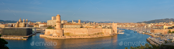 Yachts coming to Marseille Old Port on sunset. Marseille, France - Stock Photo - Images