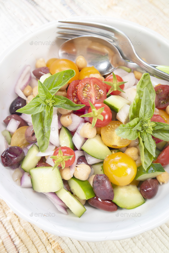 Completely vegan salad with the flavors and colors of summer
