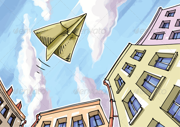 Paper plane - Objects Vectors