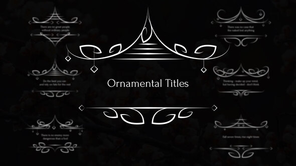 Ornamental Titles // Mogrt