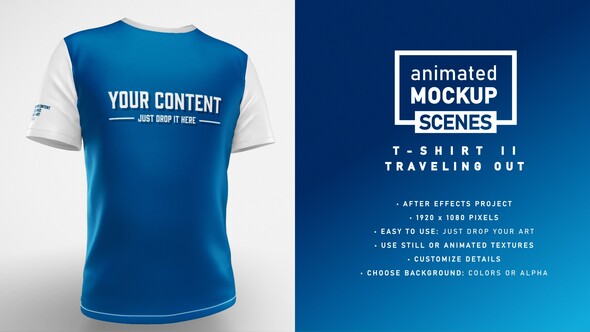 T-shirt II Travelling Out Template - Animated Mockup SCENES