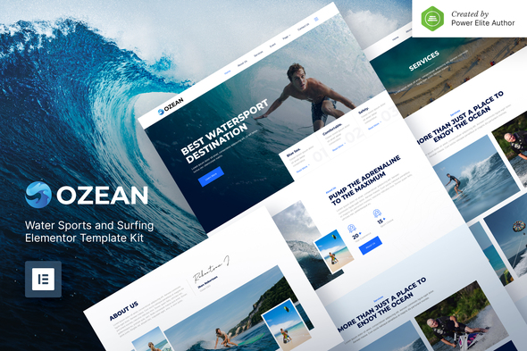 Ozean – Water Sports & Surfing Elementor Template Kit