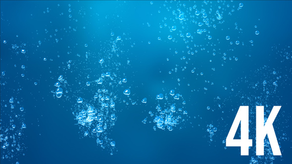 Underwater Bubbles Background 4K