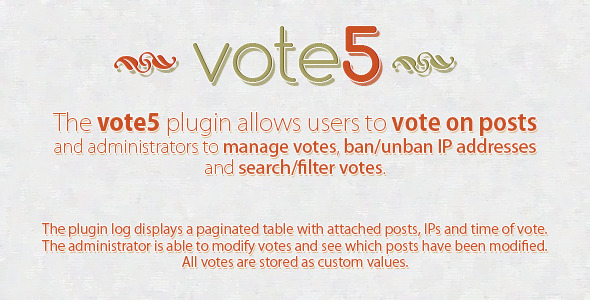 vote5 - WordPress - CodeCanyon 3039649