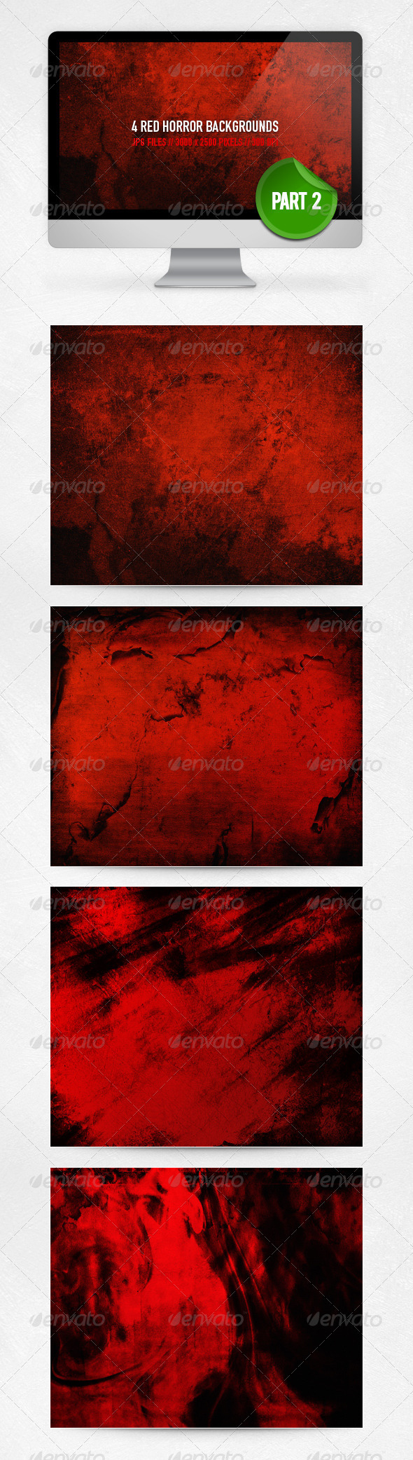 Red Horror Backgrounds - Part 2 - Backgrounds Graphics