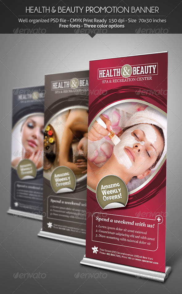 Health & Beauty - Promotion Banner - Signage Print Templates