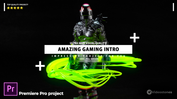 Gaming Intro - Gamer channel opener Premiere Pro project