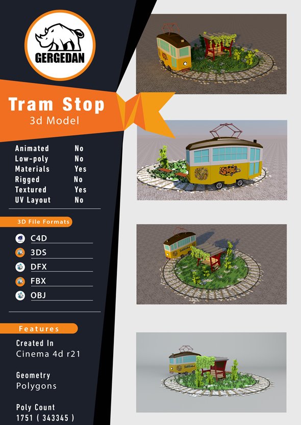 Tram Stop - 3Docean 33274048