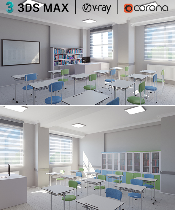 School Library Interior - 3Docean 32566909