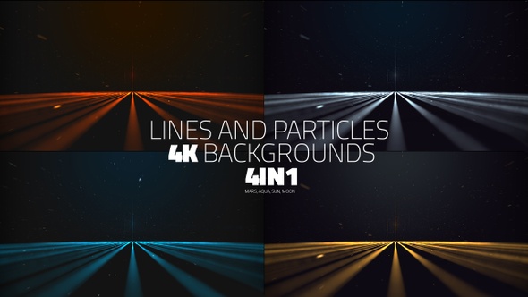 Lines And Particles 4K Backgrounds 4in1