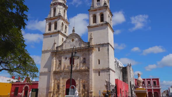 San Francisco De Campeche Cathedral By Independence Plaza in Campeche Mexico