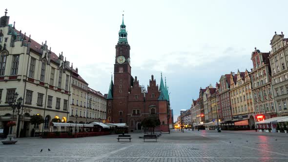 View of Famous Polish City Wroclaw