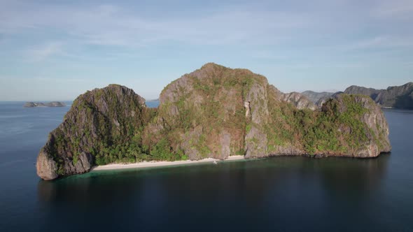 Drone Over Island Of Entalula Beach alt