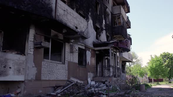 War in Ukraine  Destroyed Building in Borodyanka Bucha District alt