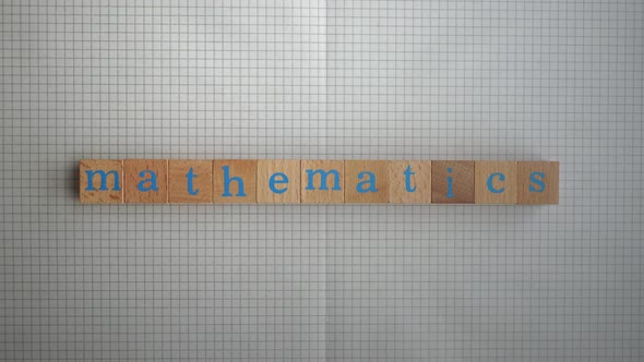 Mathematics Wooden Letters Stop Motion