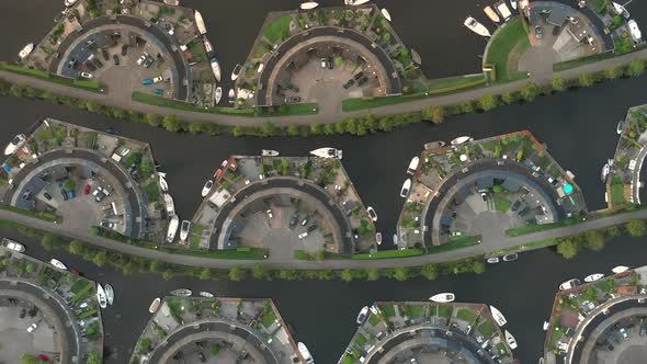 Bird's Eye View of the Lemmer Marina Strange Cogs and Geometric Shapes alt