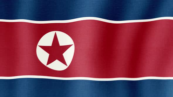 The national flag of Democratic People's Republic of Korea