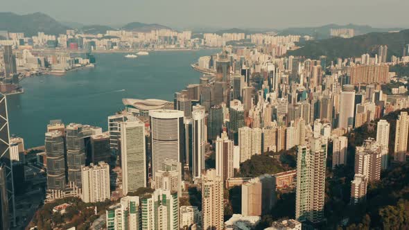 Aerial View of Hong Kong China alt