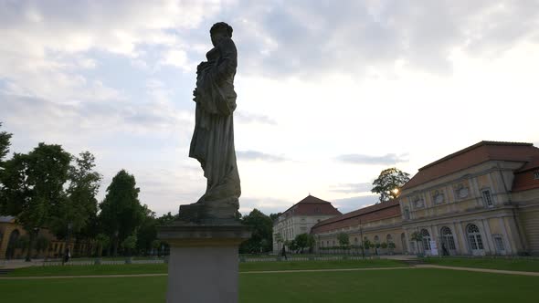 A stone statue near the Charlottenburg Palace