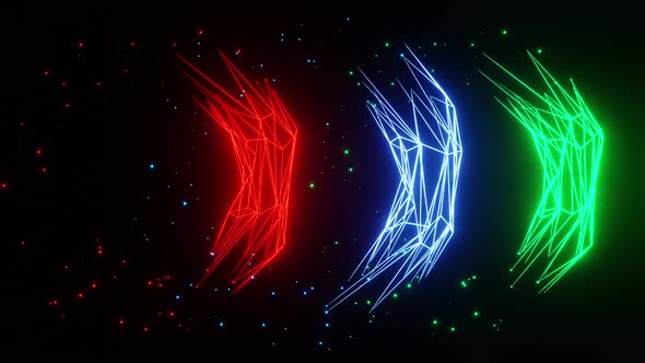 Magical Walking Particle Plexus Motion Graphics Background Loop