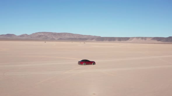 Red Sport Car Aerial alt