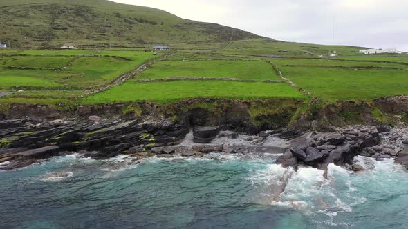 Beautiful Aerial View of Valentia Island. Locations Worth Visiting on the Wild Atlantic Way. Scenic