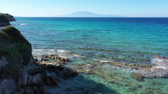 Aerial View of Katragaki Beach, Tragaki, Zakynthos, Greece