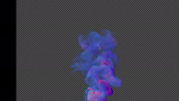 Abstract Transparent Color Smoke in a Motion
