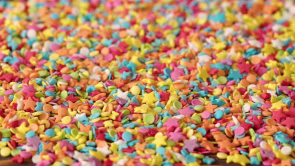 Background of Colorful Candy Sprinkles Close Up