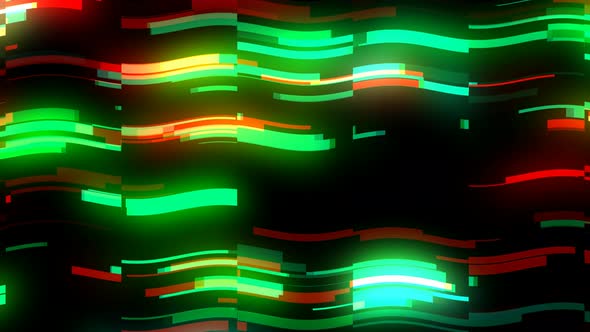 abstract Tech Colorful Glowing Glitch wave