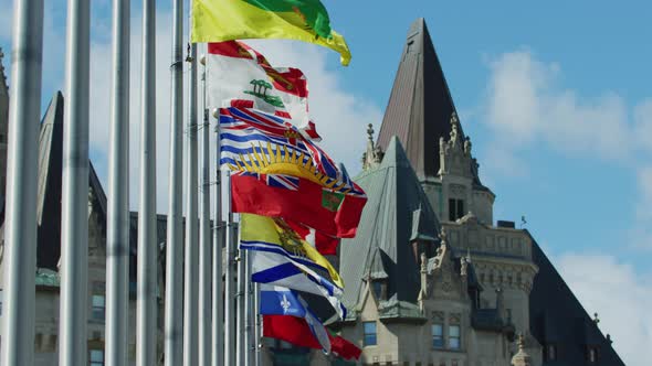 Provincial territorial flags in Canada alt