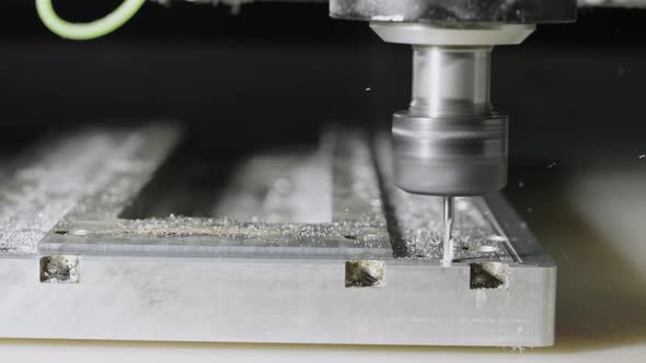 Automatic Cnc Turning Milling Machine Cutting Metal Workpiece with Shavings at Factory alt