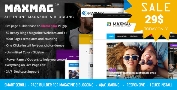 Maxmag - Magazine - ThemeForest 19254221
