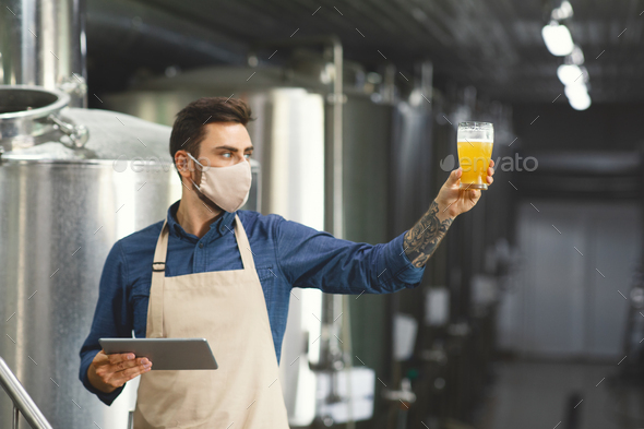 Beverage quality control, beer assessment and work at plant during COVID-19 outbreak
