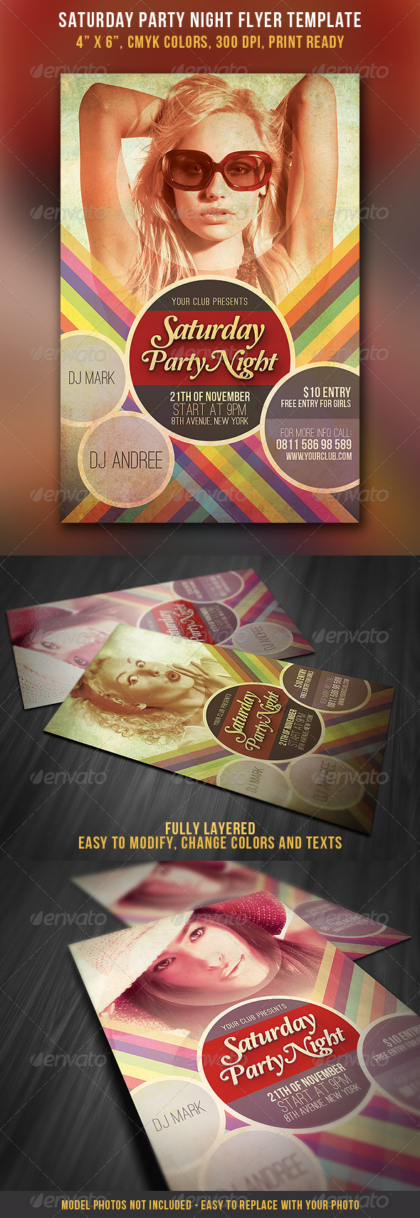 Saturday Party Night Flyer - Clubs & Parties Events